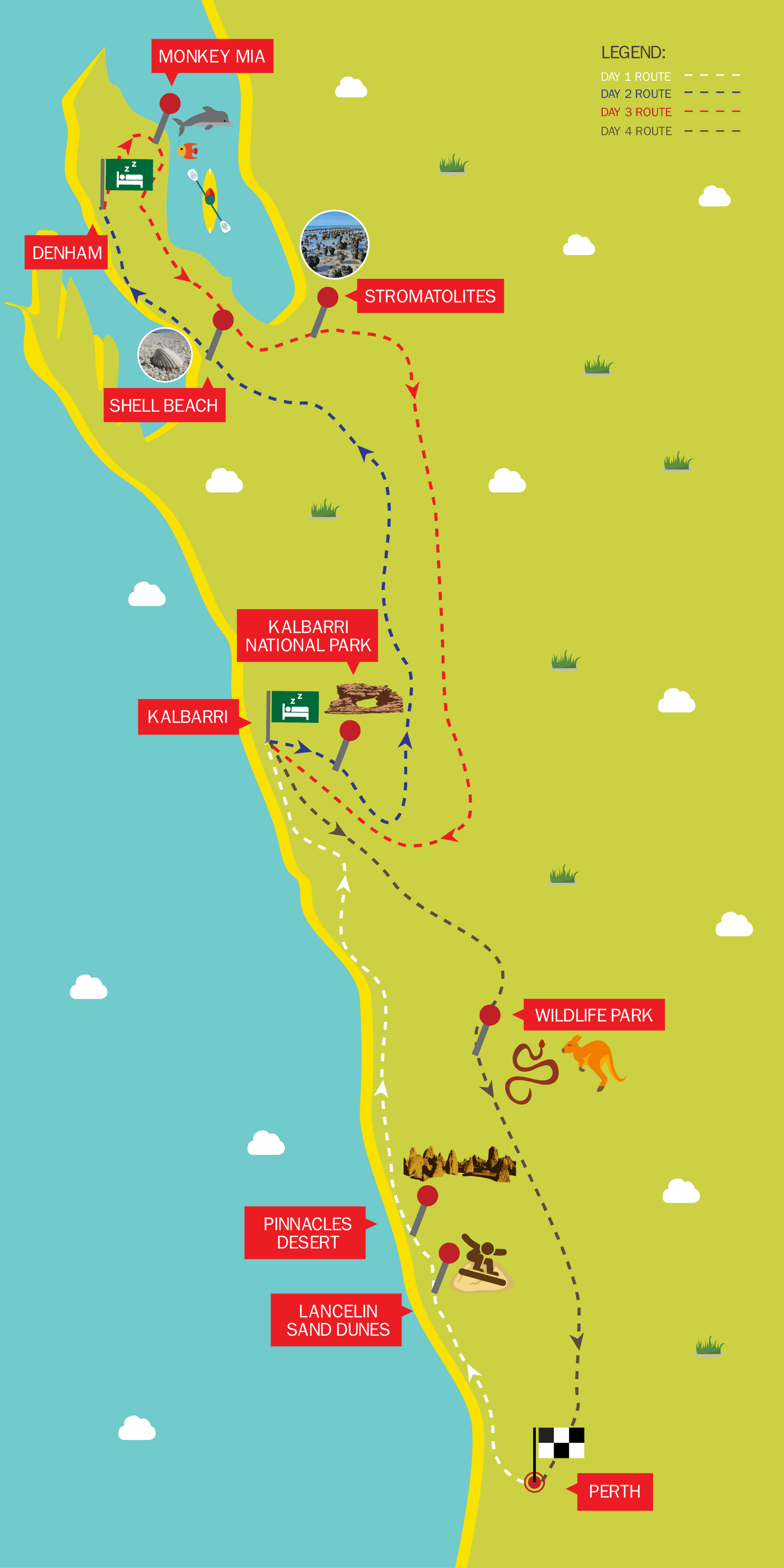 4 Days Monkey Mia Tour from Perth 1470