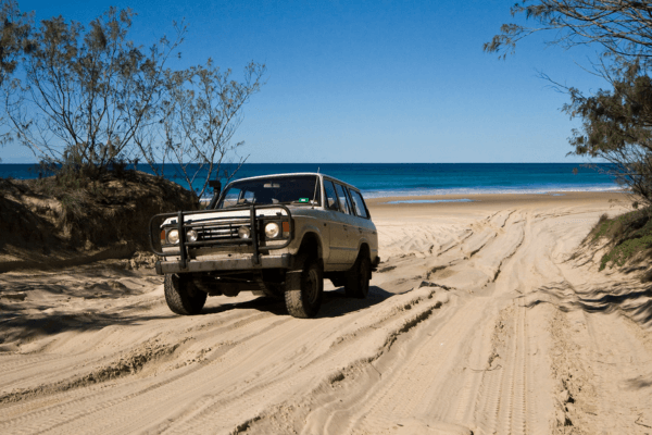 Driving on K'gari (Fraser Island)