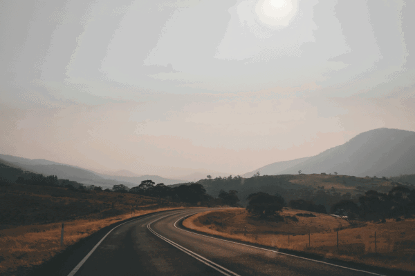 Road with mountain in the background