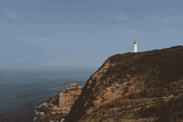 Coastal views with lighthouse